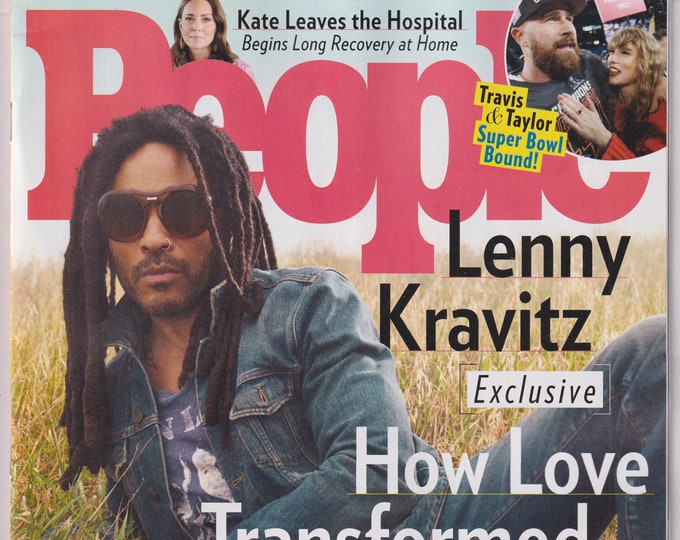 People February 12, 2024 Lenny Kravitz, Princess Kate, Travis Kelce & Taylor Swift  (Magaz