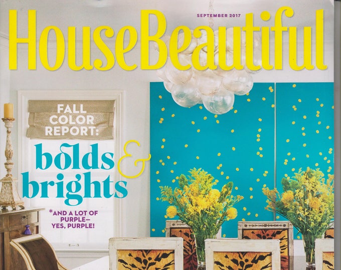 House Beautiful September 2017 Fall Color Report - Bolds & Brights (Magazine: Home Decor)