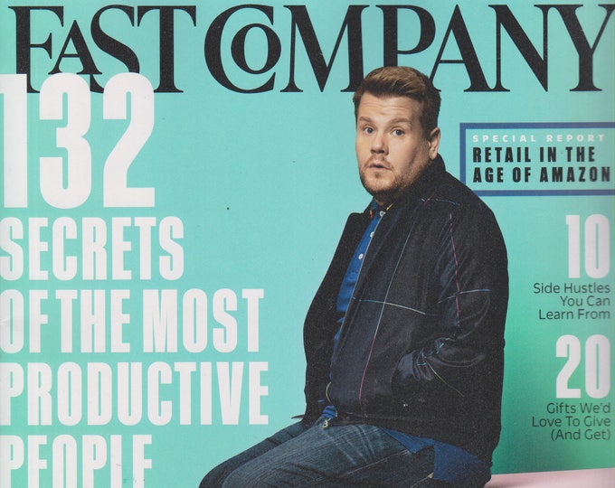 Fast Company December 2017/January 2018 James Corden  132 Secrets of the Most Productive People (Magazine, Business)