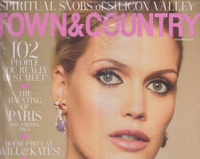 Town & Country  September 2019   Lady Kitty Spencer 102 People You Really Must Meet  (Magazine)