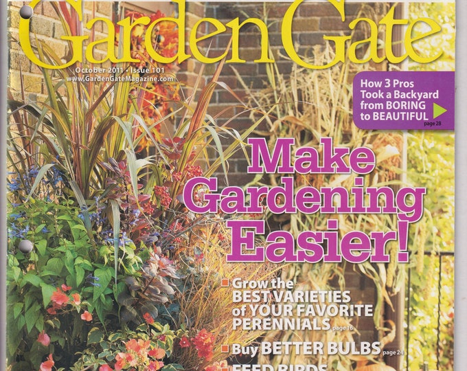 Garden Gate October 2011 Make Gardening Easier!, No Fail Dazzling Combos, Fall Tips (Magazine: Gardening, Garden)