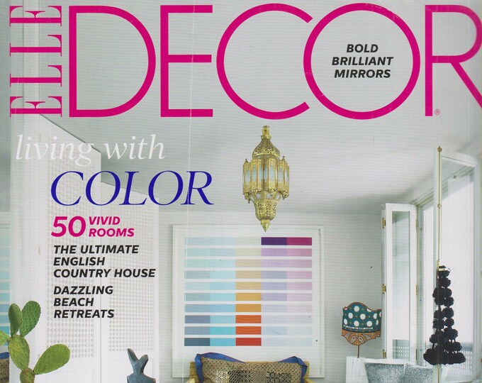 Elle Decor April 2014 Living With Color - 50 Vivid Rooms   (Magazine: Home Decor)