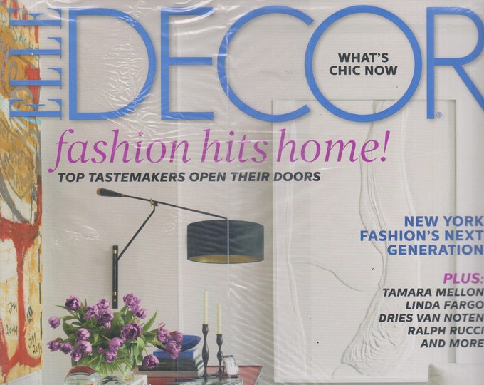 Elle Decor October 2014 Fashion Hits Home! Top Tastemakers Open Their Doors  (Magazine: Home Decor)