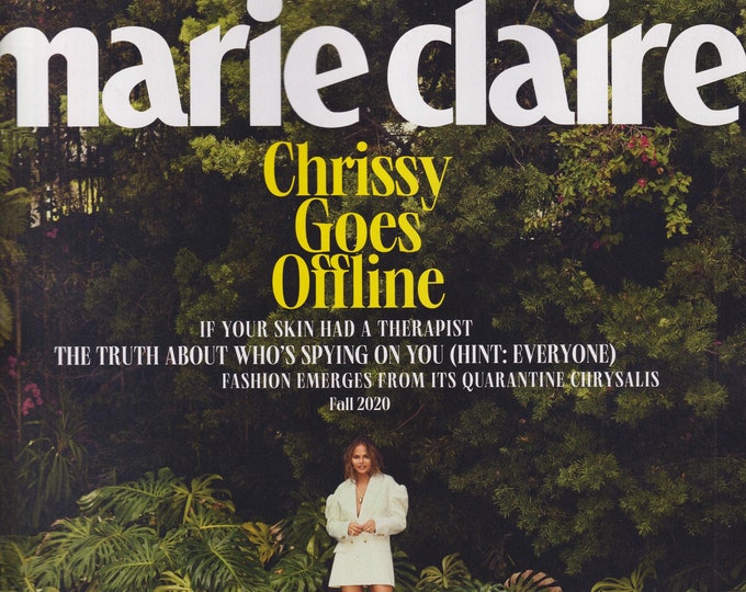 Marie Claire Fall 2020 Chrissy Teigen Goes Offline, Skin, Who's Spying On You, Fashion Emerges  (Magazine: Fashion, Lifestyle)