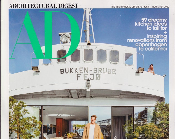 Architectural Digest November 2020 All Aboard! Starchitect Bjarke Ingels Creates A Floating Family Home (Magazine: Home Decor)