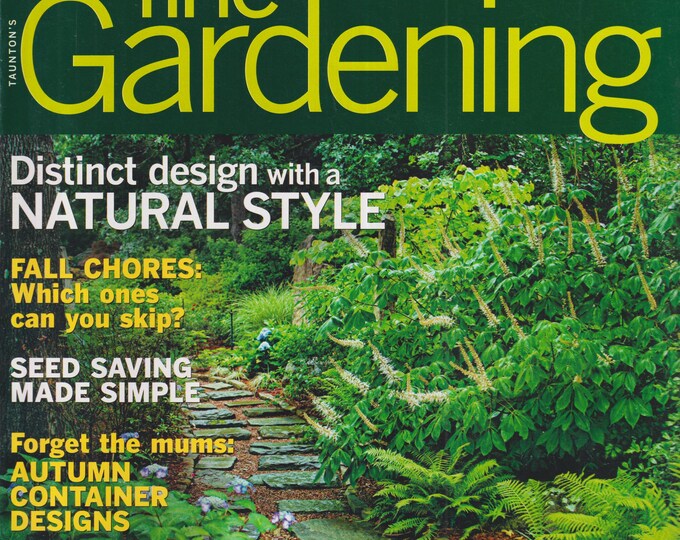 Taunton's Fine Gardening October 2015 Distinct Design With Natural Style (Magazine: Gardening)