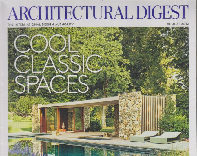 Architectural Digest August 2012 Cool Classic Spaces   (Magazine: Home Decor)