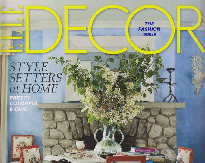 Elle Decor Magazine October 2015 - Style Setters At Home The Fashion Issue   (Magazine: Home Decor)