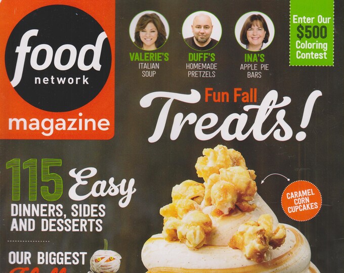 Food Network October 2017 Fun Fall Treats - 115 Easy Dinners, Sides and Desserts