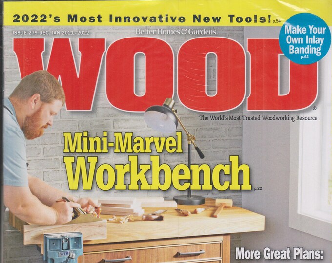 Wood December 2021 January 2022 Mini-Marvel Workbench, DIY - Skill Ball Game, Modular Storage  (Magazine: Woodworking, Crafts, Hobby)
