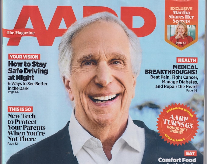 AARP October November 2023 Henry Winkler, Bob Dylan, Martha Stewart, Night Driving, Winter Escapes (Magazine: General Interest)