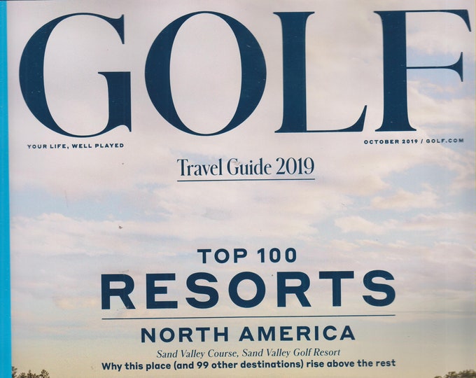 Golf Magazine October 2019 Top 100 Resorts North America  (Magazine: Golf, Sports)