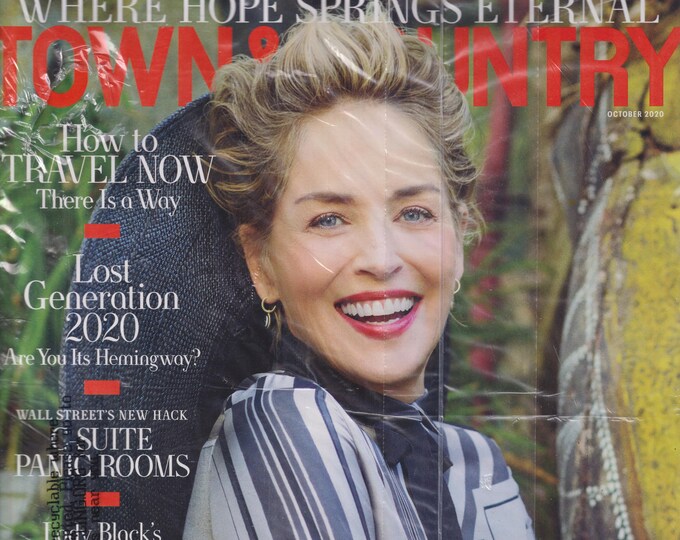Town & Country October 2020 Sharon Stone Gets the Last Laugh  (Magazine: General Interest)