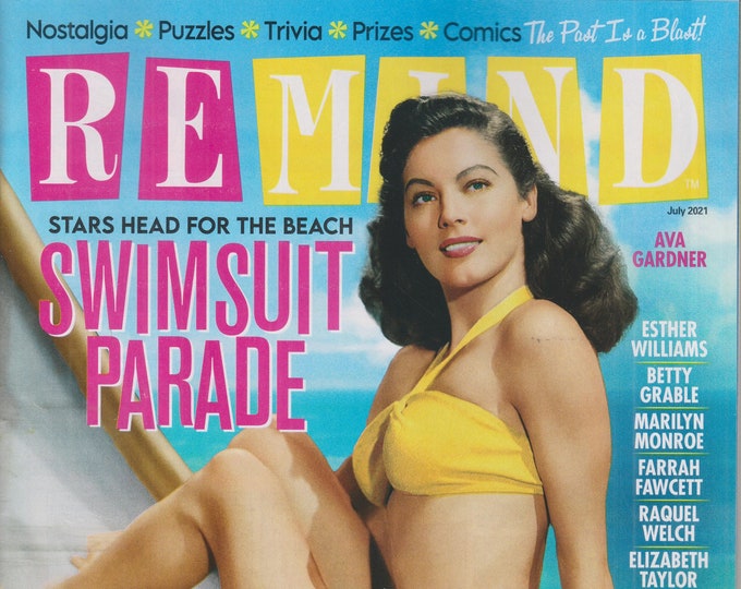 ReMIND July 2021 Ava Gardner - Stars Head For the Beach Swimsuit Parade  (Magazine: Nostalgia, Puzzles, Celebrities)