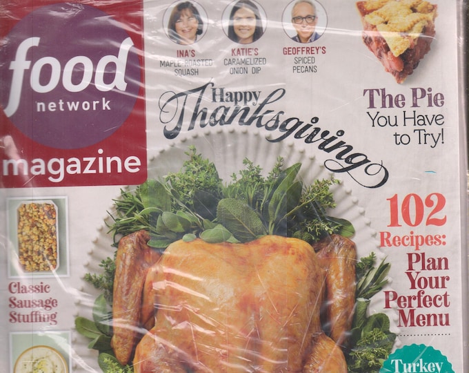 Food Network November 2019 Happy Thanksgiving - 102 Recipes Plan Your Perfect Menu  (Magazine: Cooking, Recipes)