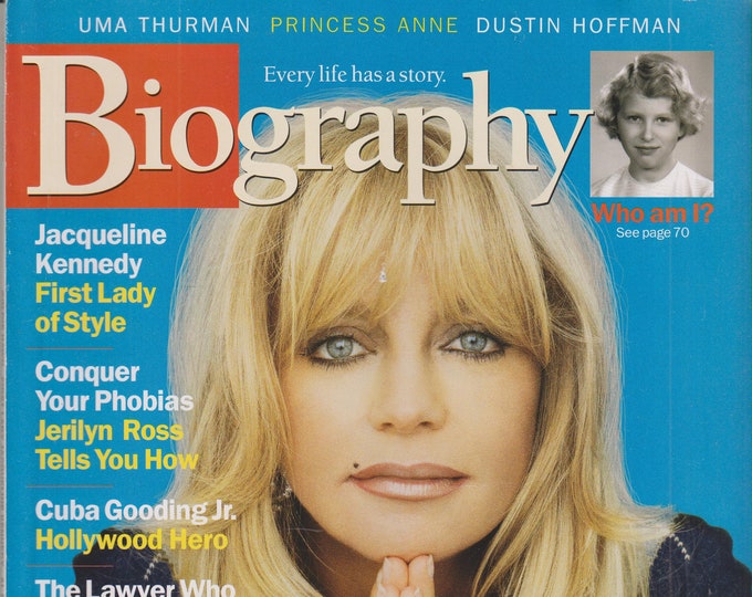 Biography May 2001 Goldie Hawn, Jacqueline Kennedy, Dustin Hoffman,  Cuba Gooding Jr. Magazine: Biography, Celebrities)