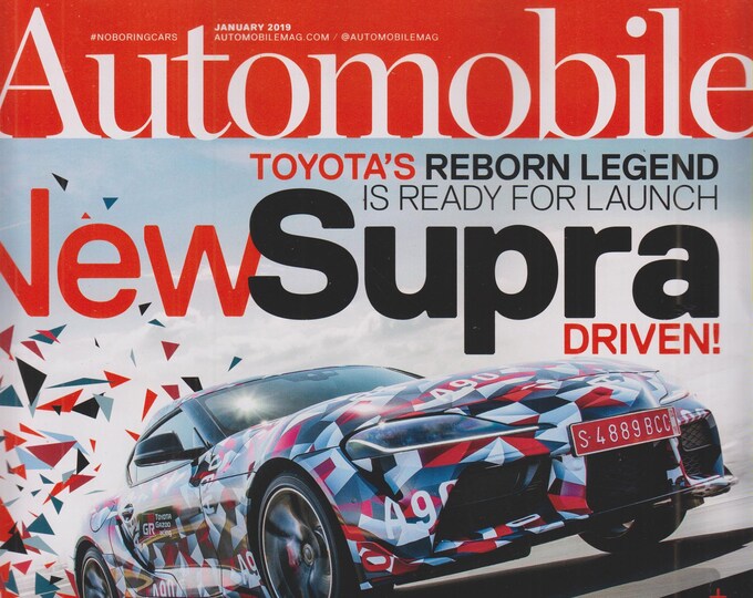 Automobile January 2019 New Supra Driven! Toyota's Reborn, Porsche Pandemonium (Magazine, Automotive, Cars)