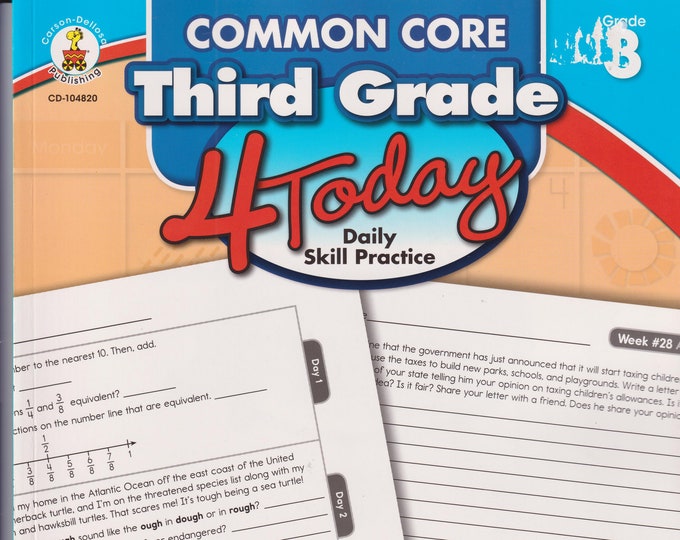 Common Core Third Grade 4 Today Daily Skill Practice  (Paperback: Children's, Activities, Educational, Teachers)  2014