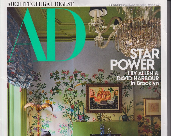 Architectural Digest March 2023 Star Power Lily Allen & David Harbour in Brooklyn (Magazine: Home Decor)