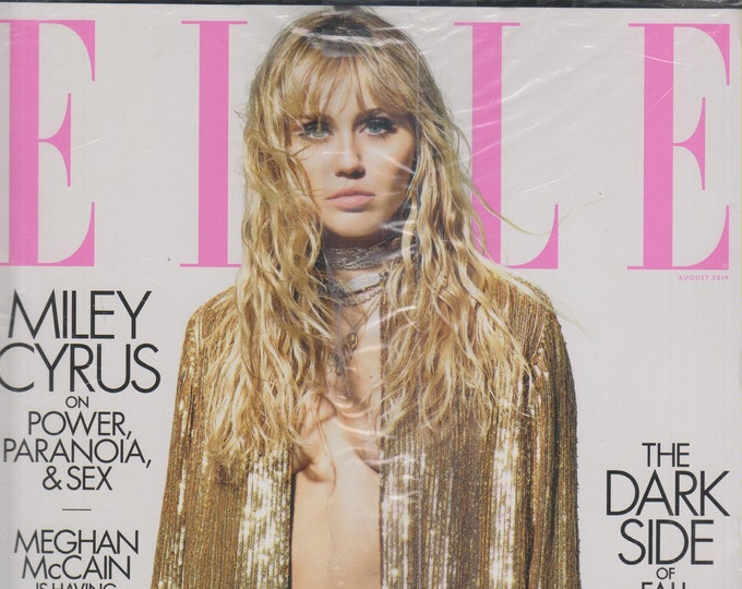 Elle August 2019 Miley Cyrus on Power, Paranoia, & Sex   (Magazine: Women's, Fashion) 2019