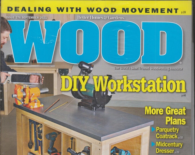 Wood September 2021 DIY Workstation Plus More Great Plans  (Magazine: Woodworking, Crafts, Hobby)