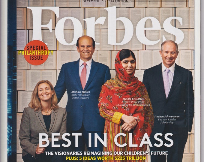 Forbes December 15, 2014 Best In Class, Special Philanthropy Issue (Magazine: Business, Finance)