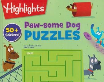 Highlights Paw-Some Dog Puzzles with 50+ Stickers  (Softcover: Children's, Puzzles) 2017