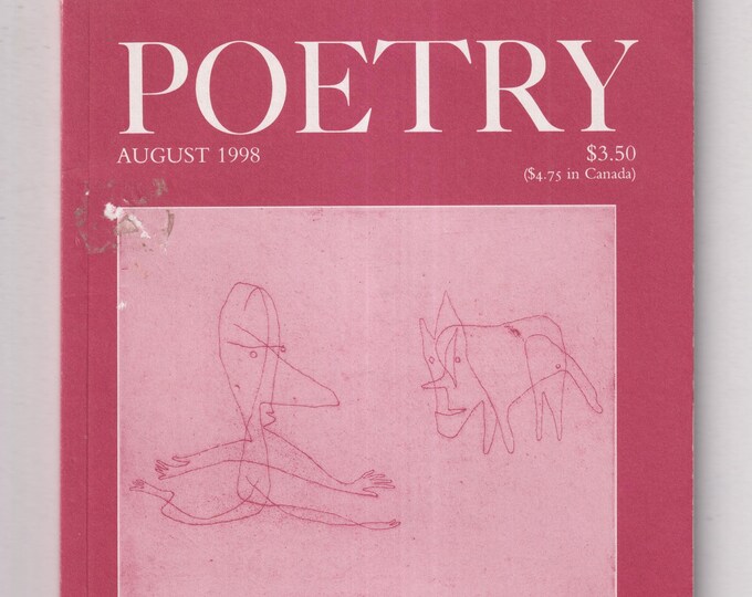 Poetry August 1998 William Matthews, Henry Taylor, W F Bolton, Robert Bly, Mimi White  (Paperback: Poetry) 1998