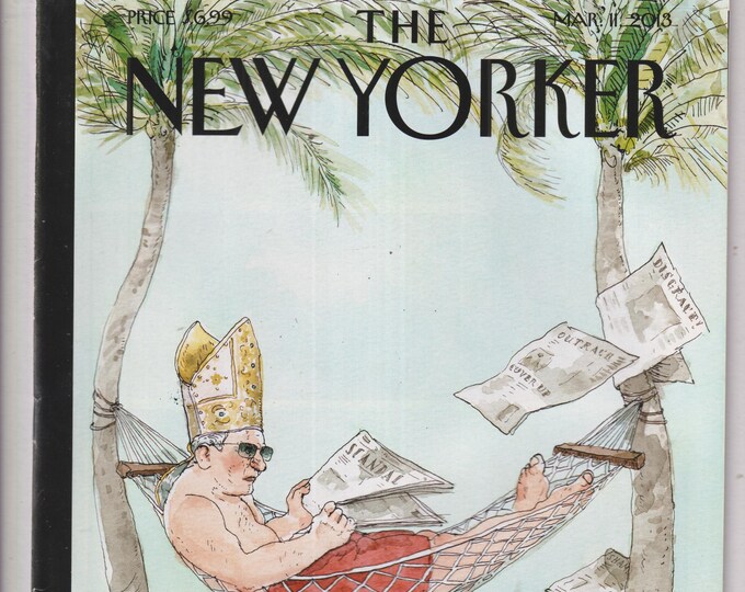 The New Yorker March 11, 2013 Sic Transit Gloria Mundi Cover, Insomnia, Jason Moran, Ruth Bader Ginsburg (Magazine: General Interest)