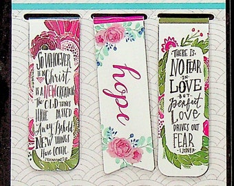 Set of 6 Inspirational Magnetic Bookmarks  (Magnetic Bookmarks)  2021