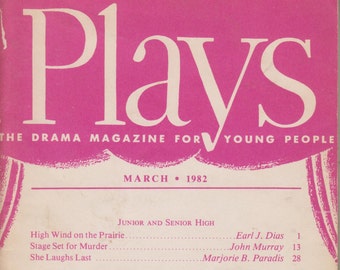 Plays, March 1982 (High Wind on the Prairie, Stage Set for Murder, She Laughs Last, The Rescuers, Car Crazy) (Staplebound: School Plays)