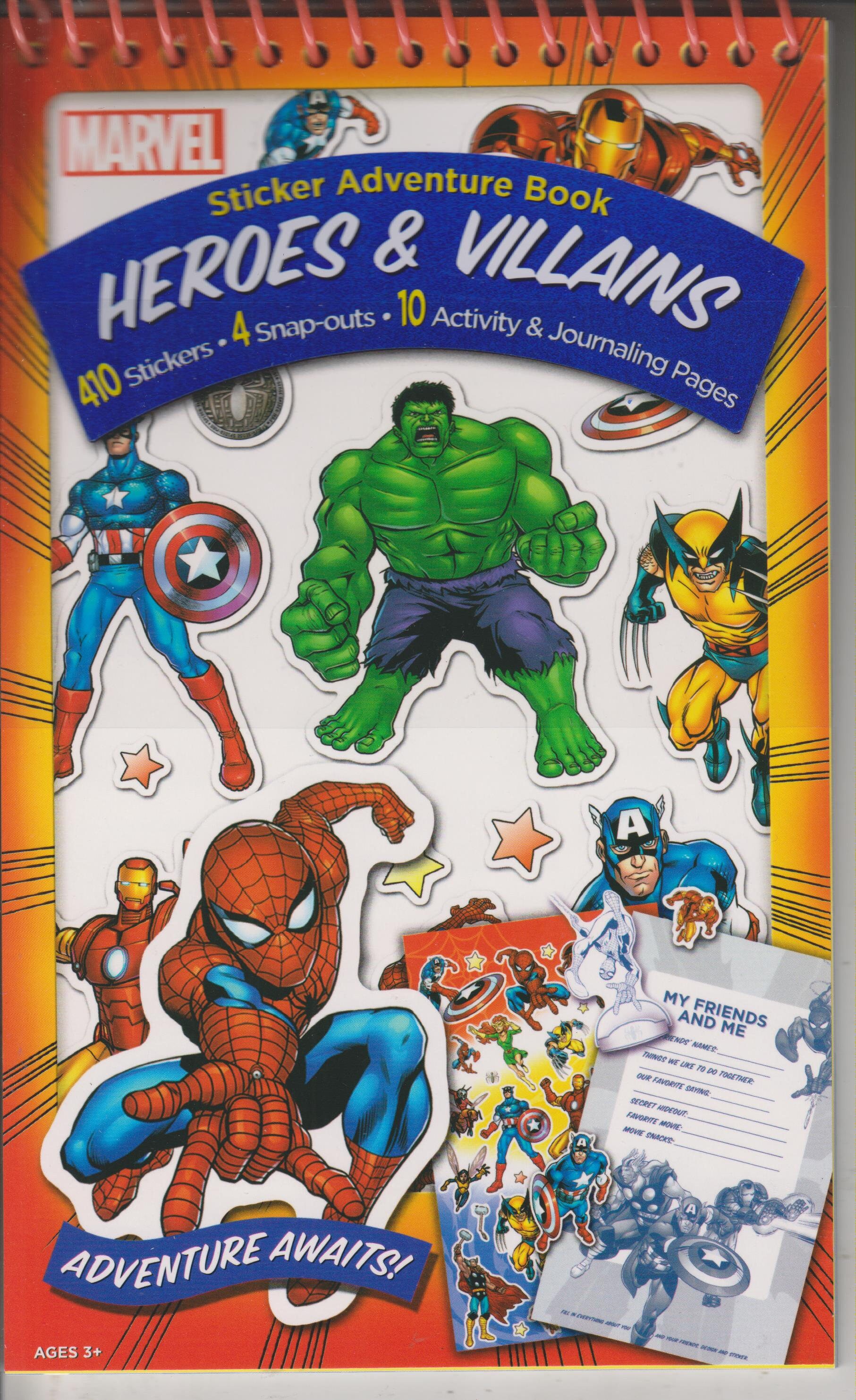 Marvel Heroes & Villains Sticker Adventure Book Adventure Awaits
