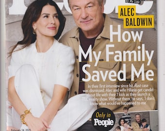 People February 24, 2025  Alec Baldwin, Elizabeth Holmes, Meghan & Harry (Magazine: Celebrity, Gossip)
