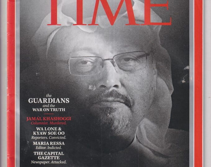 Time December 24/31, 2018 Jamal Khashoggi - Person of the Year The Guardians and the War on Truth (Magazine, Current Events)