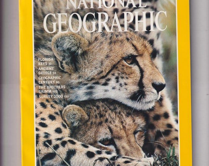National Geographic Magazine: December 1999, Cheetahs, Ancient Greece Map