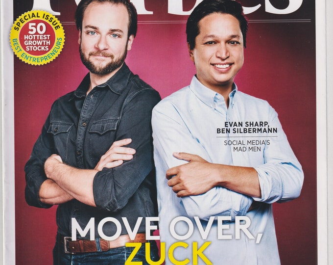 Forbes November 3, 2014 Evan Sharp, Ben Silbermann Pinterest, Best Entrepreneurs (Magazine: Business, Finance)