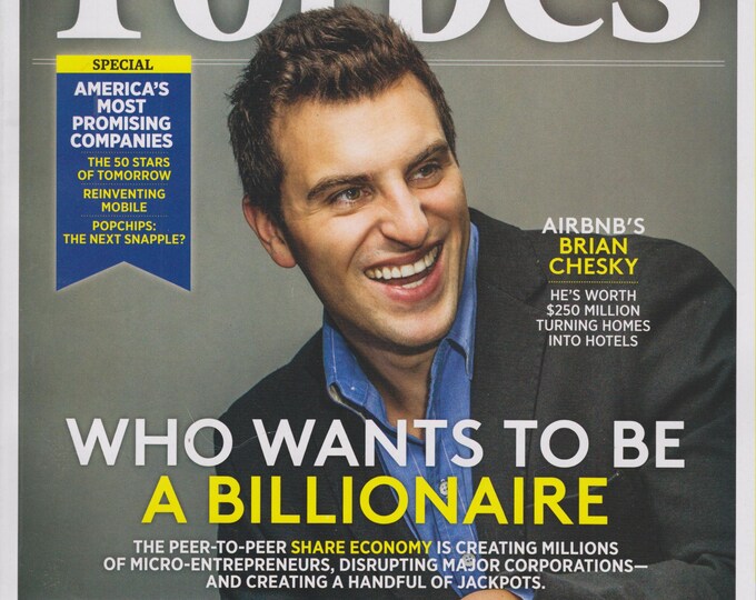 Forbes February 11, 2013 AIRBNB's Brian Chesky, Who Wants to be a Billionaire (Magazine:  Business, Finance)