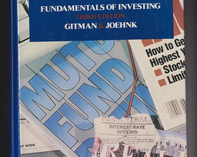 Fundamentals of Investing by Gitman & Joehnk (Hardcover: Business, Investing) 1988
