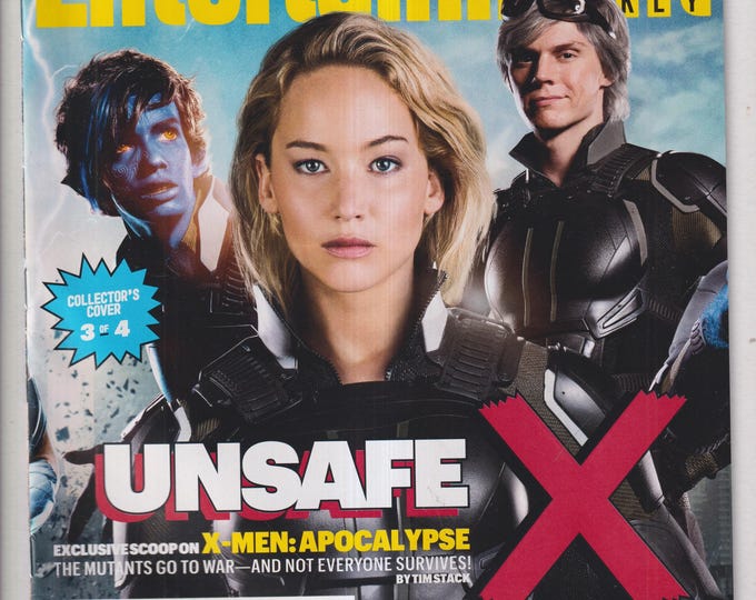Entertainment Weekly May 27, 2016 Kodi Smit-McPhee, Jennifer Lawrence, Evan Peters X-Men Apocalypse Collectible Cover 3 (Magazine: Movies)