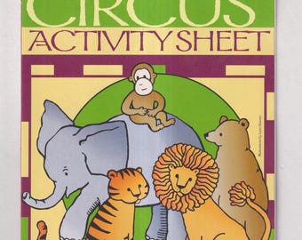 Children's Cruelty-Free Circus Activity Sheet  (Set of 5) ( Children's Activities) 1990s