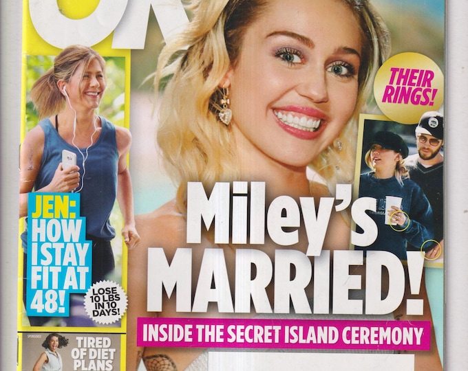 OK! USA November 20, 2017 Miley Cyrus, Jennifer Aniston, Paris Hilton, 12 Broke & Famous Stars (Magazine: Celebrity, Gossip)