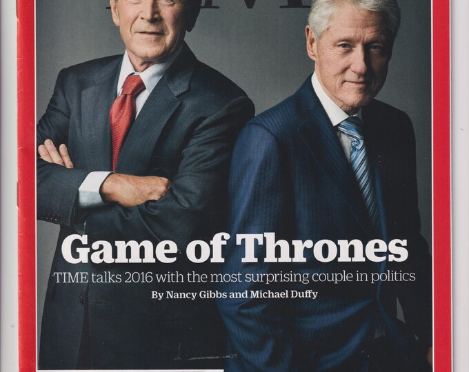Time August 3, 2015 George W. Bush and Bill Clinton, Gang Members in El Salvador, Social Security Crisis (Magazine: News, Current Events)