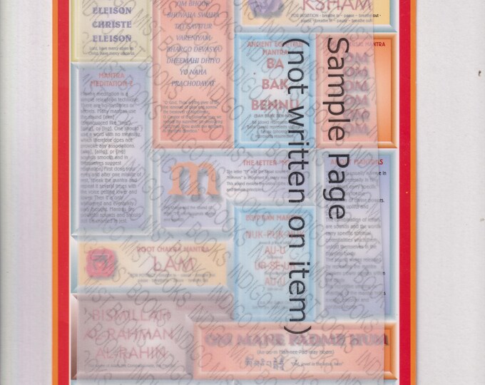 Mantras Chart (Mediation, Yoga)