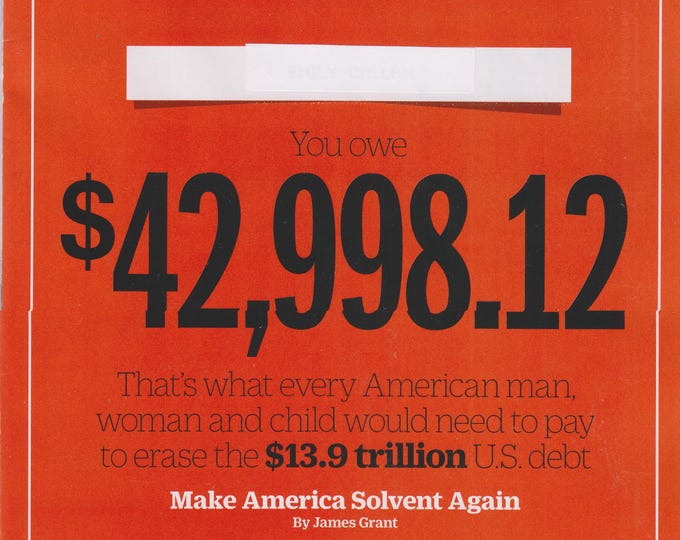 Time April 25, 2016 Make America Solvent Again - The 13.9 Trillion Dollar US Debt  (Magazine: News, Politics,  Current Events)