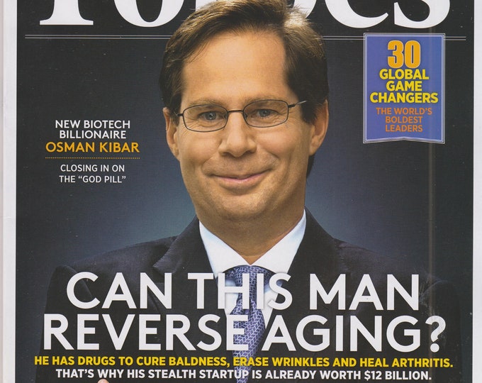 Forbes May 10, 2016 Osman Kibar Can This Man Reverse Aging?, Amazon, 30 Global Game Changers  (Magazine: Business, Finance)