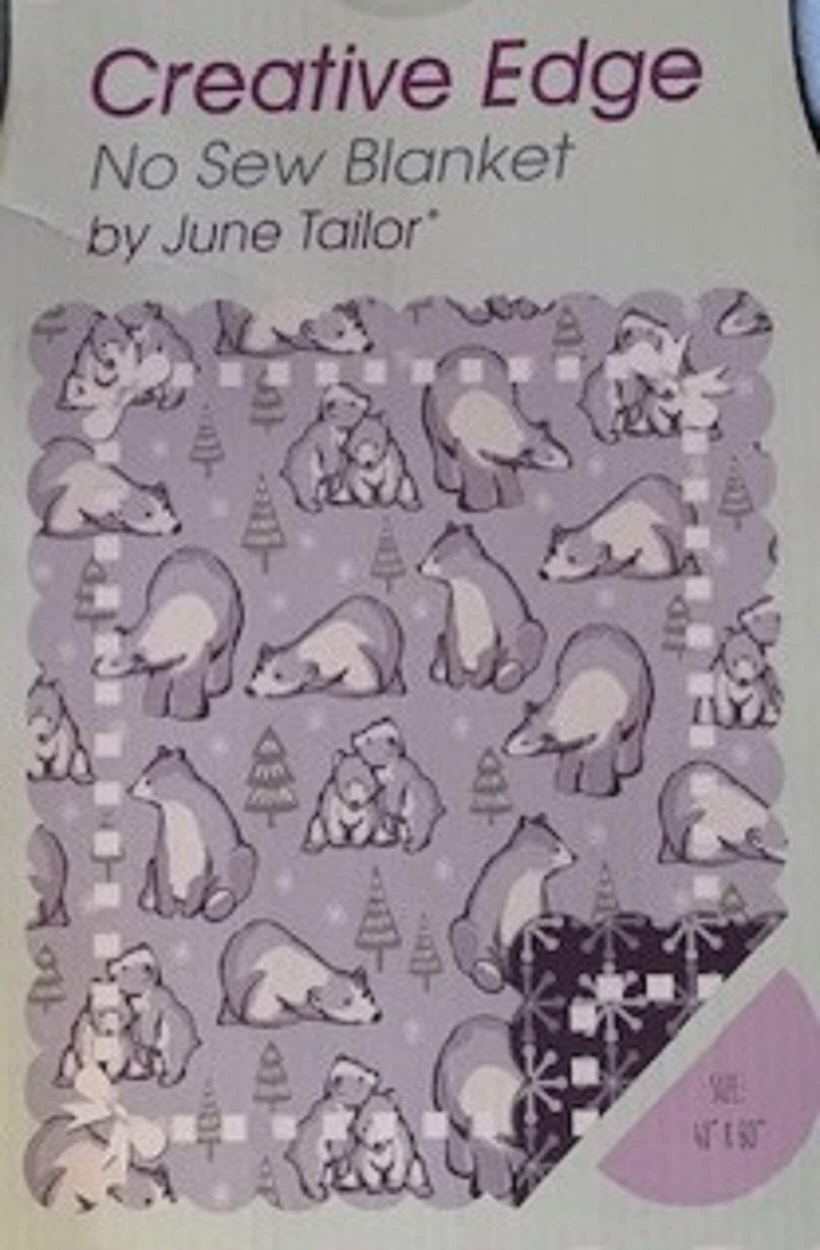 Polar Bear and Snowflakes Creative Edge No Sew Blanket (No Sewing