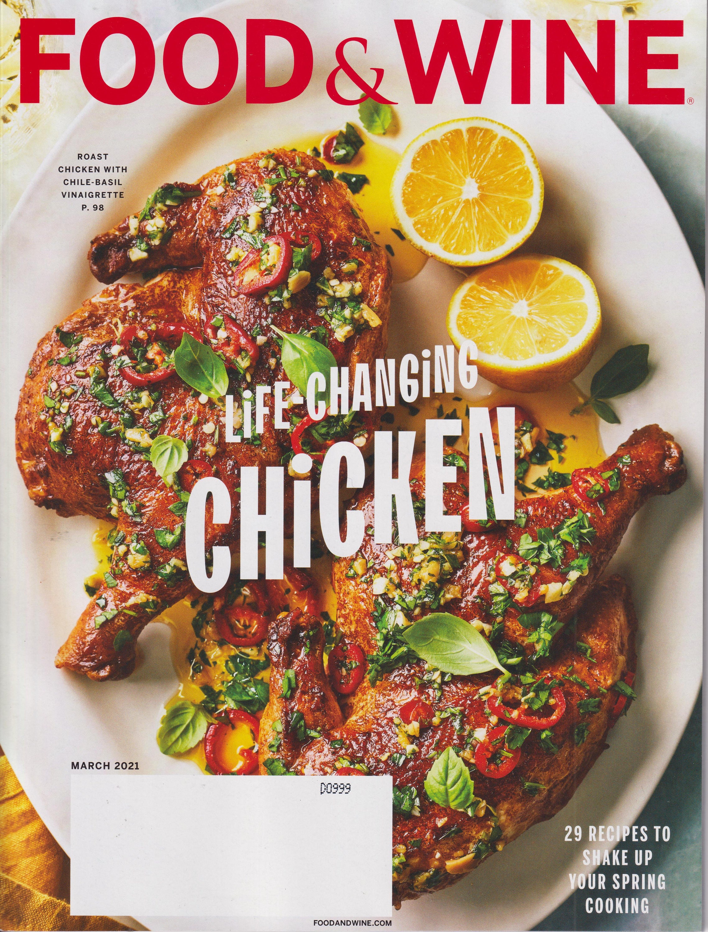 Food & Wine March 2021 LifeChanging Chicken 29 Recipes to Shake Up