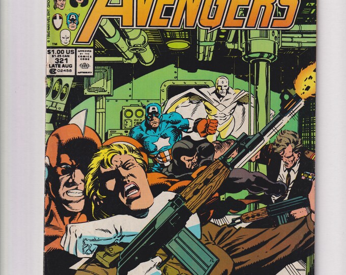 Avengers Vol. 1 No. 321 Late August 1990 Marvel The Crossing Line Strike Force(Comic: Science Fiction, Superheroes)