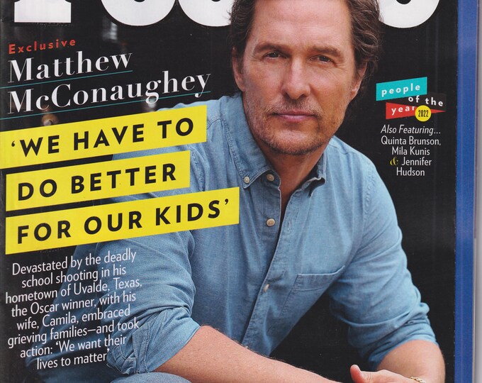 People December 12, 2022 Matthew McConaughey, The Year in Pictures, Tributes (Magazine: Celebrity)