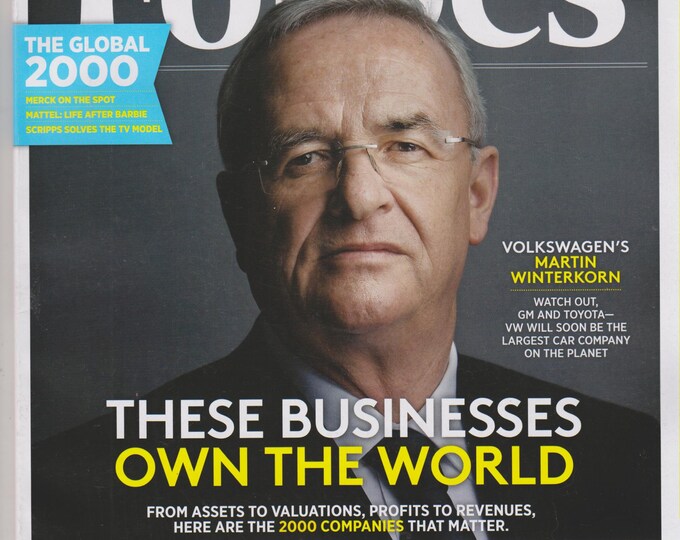 Forbes May 6, 2013 Volkswagen’s Martin Winterkorn  - These Businesses Own The World, Global 2000 (Magazine:  Business, Finance)